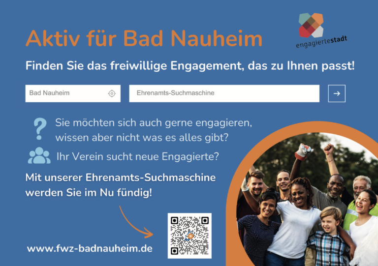 Ehrenamtssuchmaschine Bad Nauheim: Finden Sie ihr Herzensprojekt