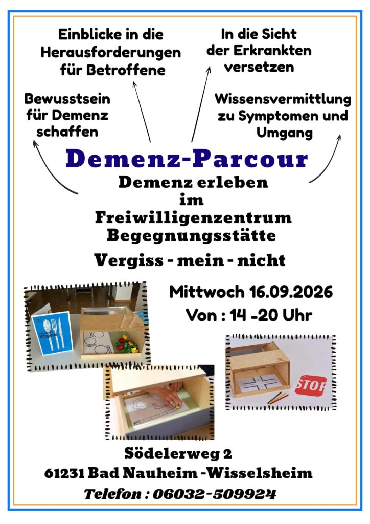 Plakat zum Demenz-Parcour